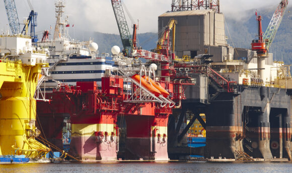 Oil and gas platform in Norway
